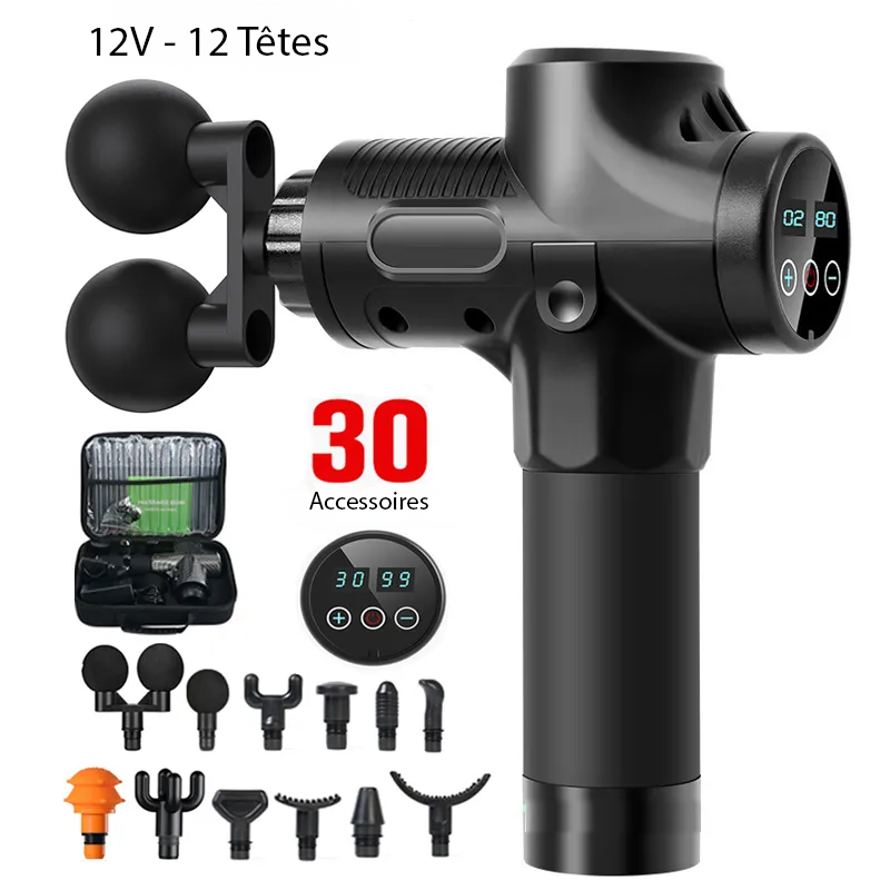 Pistolet de massage professionnel (12 têtes)
