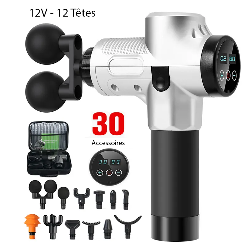 Pistolet de massage professionnel (12 têtes)