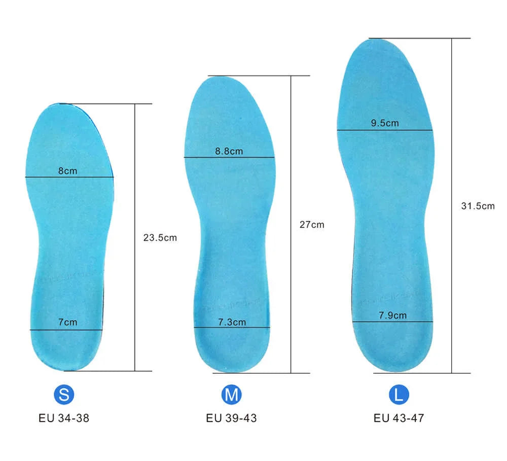 Semelles orthopédiques unisexes en gel silicone pour sportifs