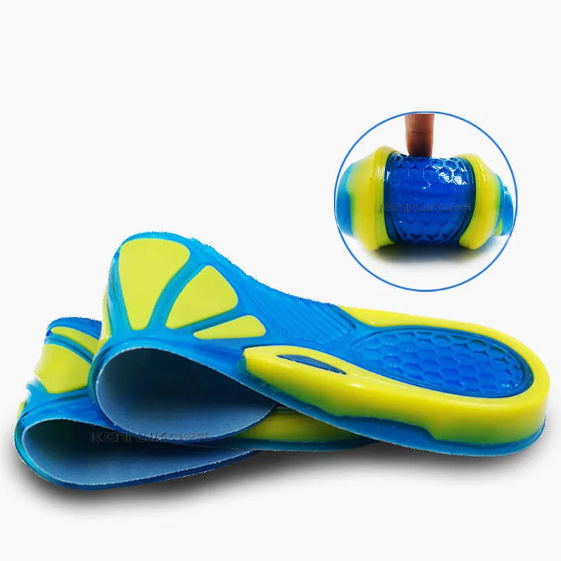 Semelles orthopédiques unisexes en gel silicone pour sportifs